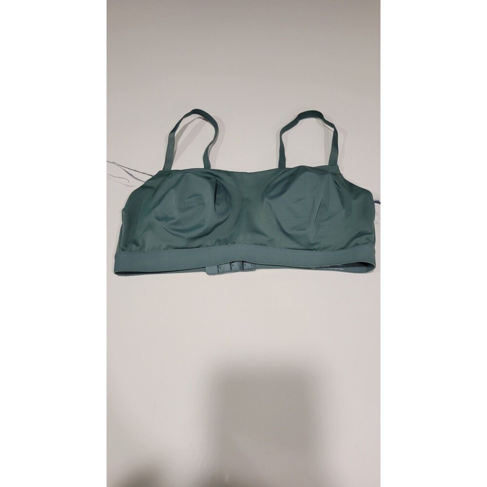 Lively Bralette Bra Medium Green Lined Adjustable Back & Straps Swim Bin